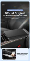 TPE Armrest Box Protective Cover For Tesla NEW ModelX/S