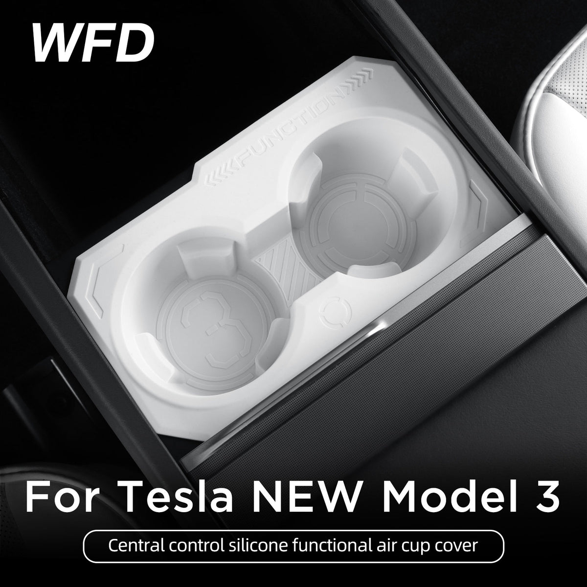 Entral Control Silicone Functional Air Cup Cover For Tesla NEW ModeI 3