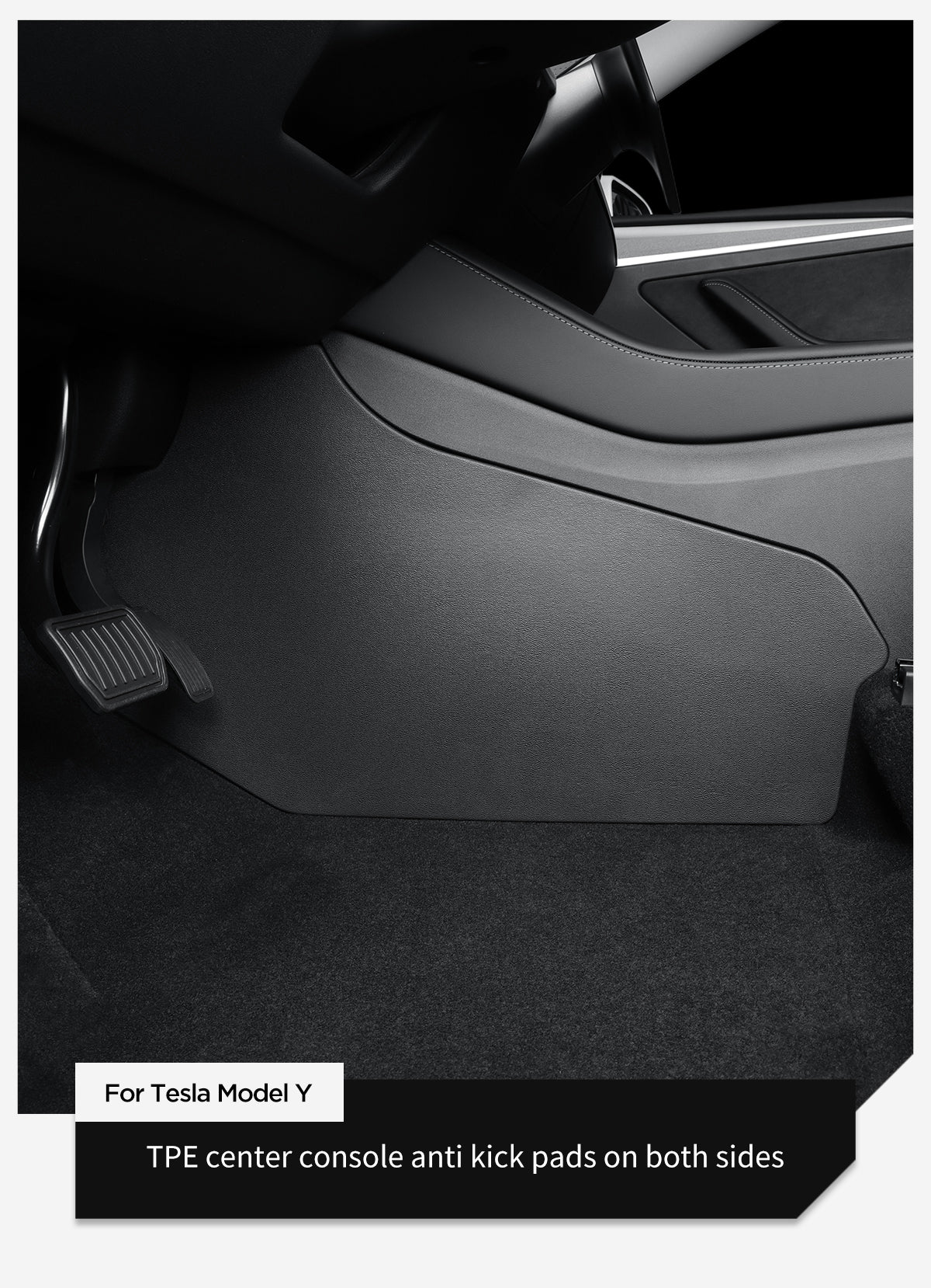 TPE Center Console Anti Kick Pads On Both Sides For Tesla Model Y