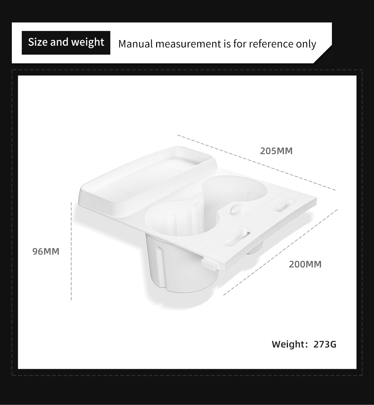 Central Control Multifunctional Silicone Water Cup Box For Tesla Model Y/3