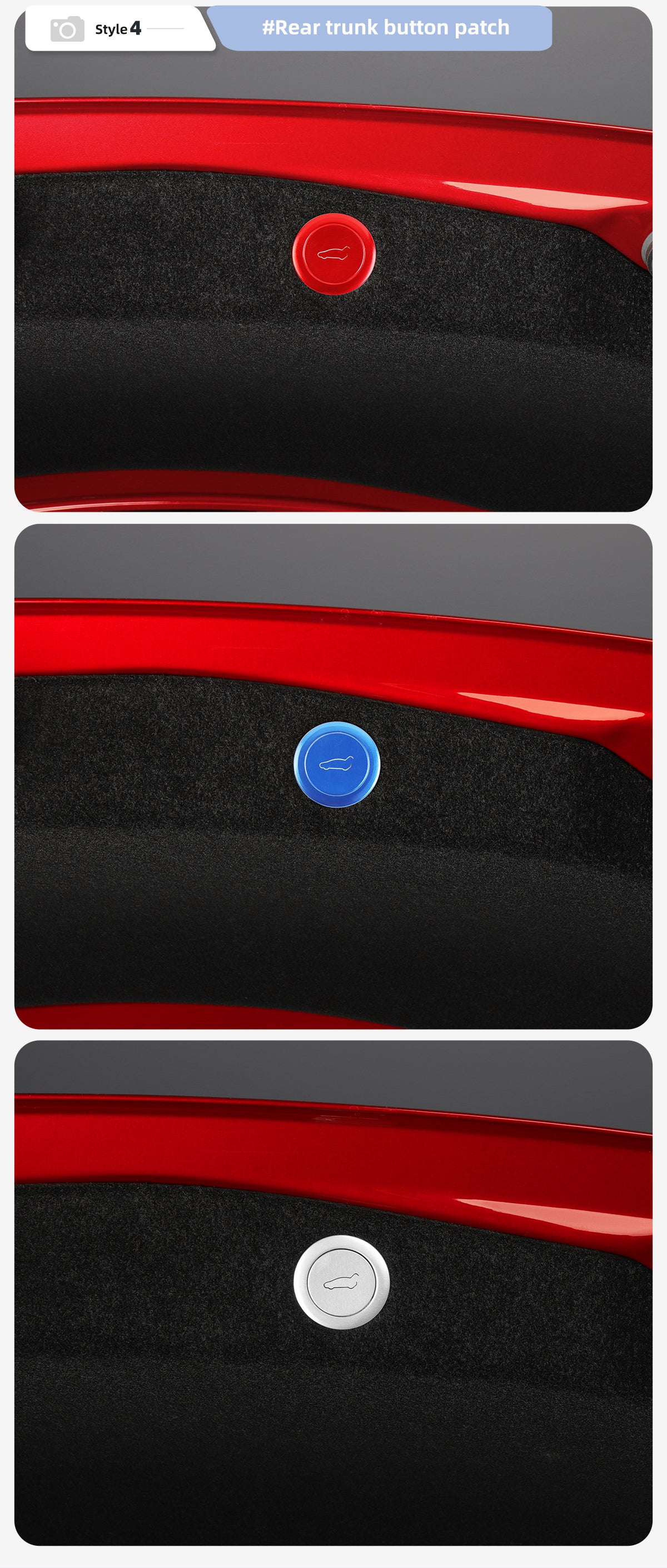 Thin car door button patch