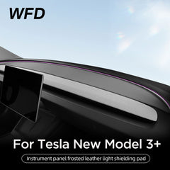 Lnstrument Panelfrosted Leather Light Shielding pad For Tesla New Model3+