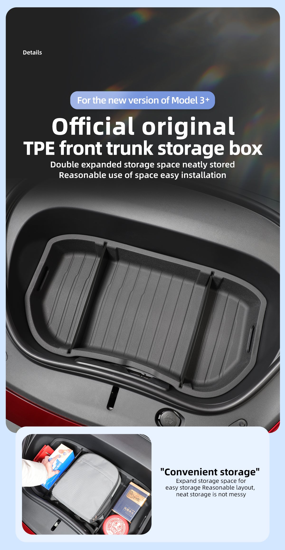 Trunk lower storage box