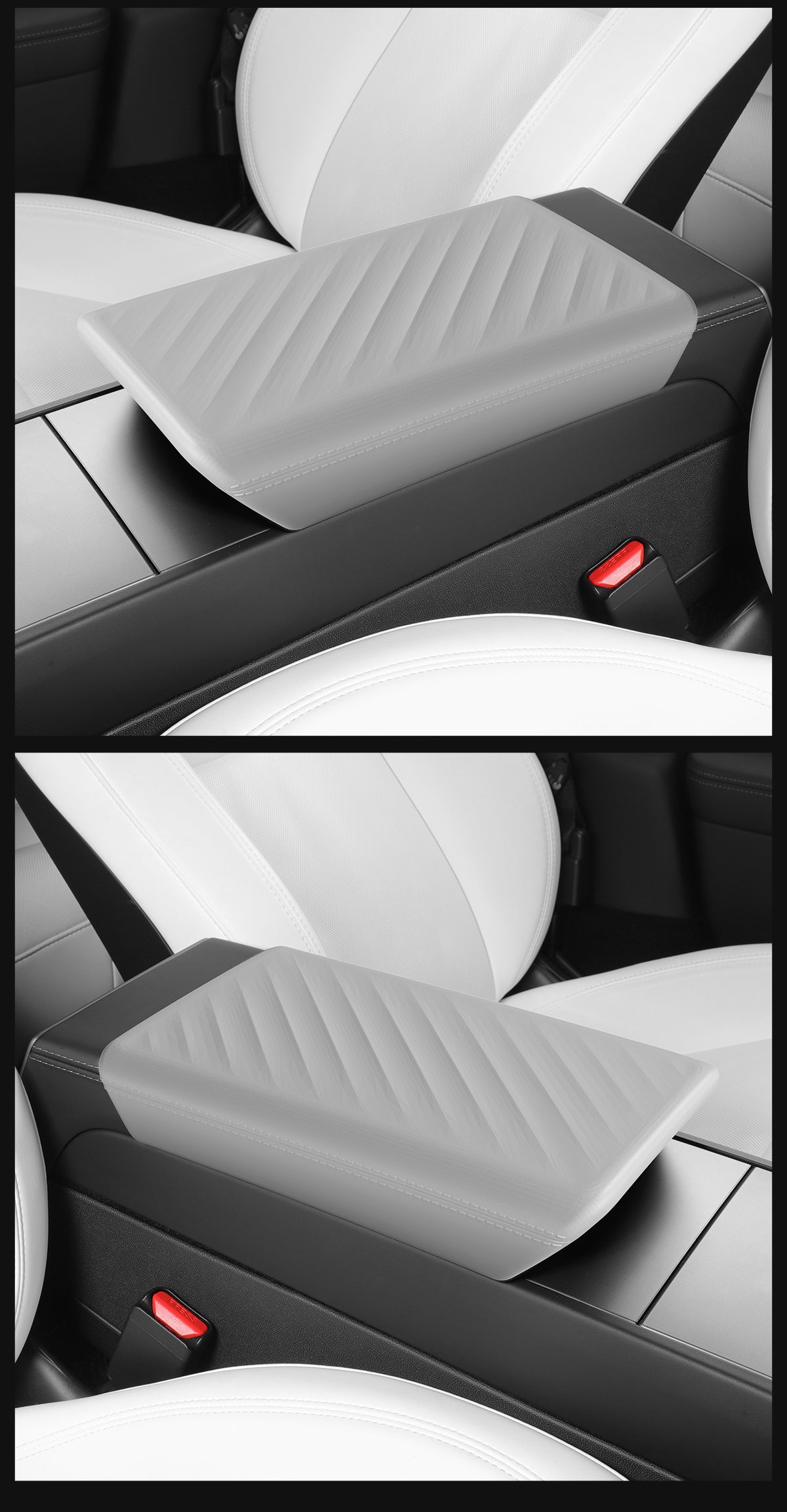 Armrest Box Protector TPE Black For Tesla New Model 3