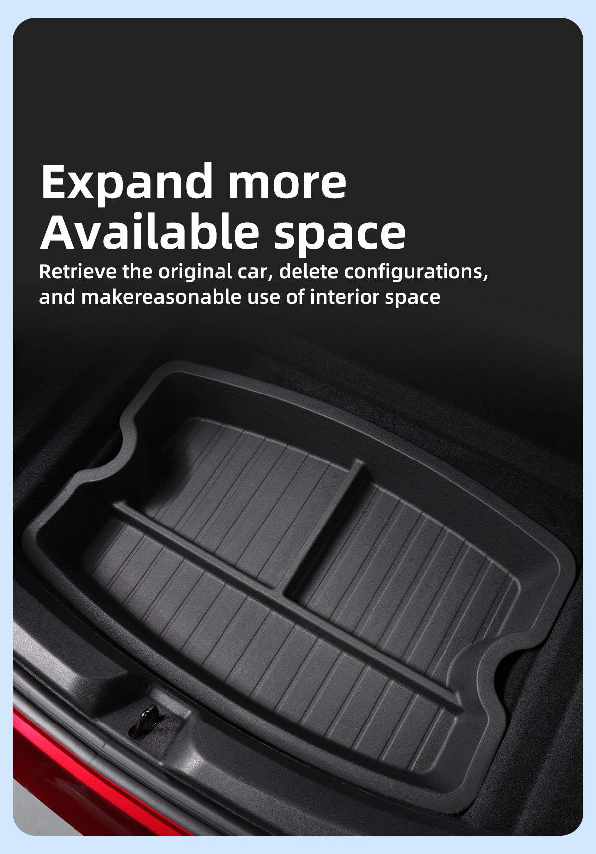 TPE Front And Rear Trunk Storage Boxes For Tesla New Model 3+