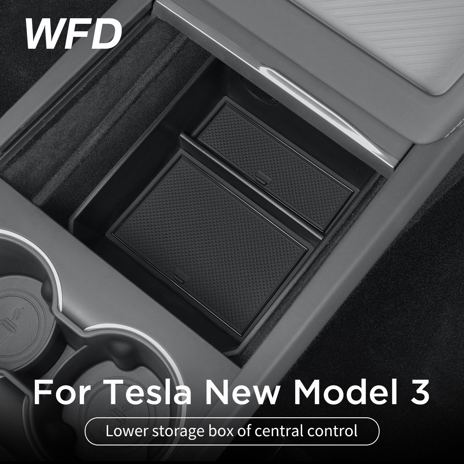 Lower Storage Box of Central Control For Tesla New Model 3