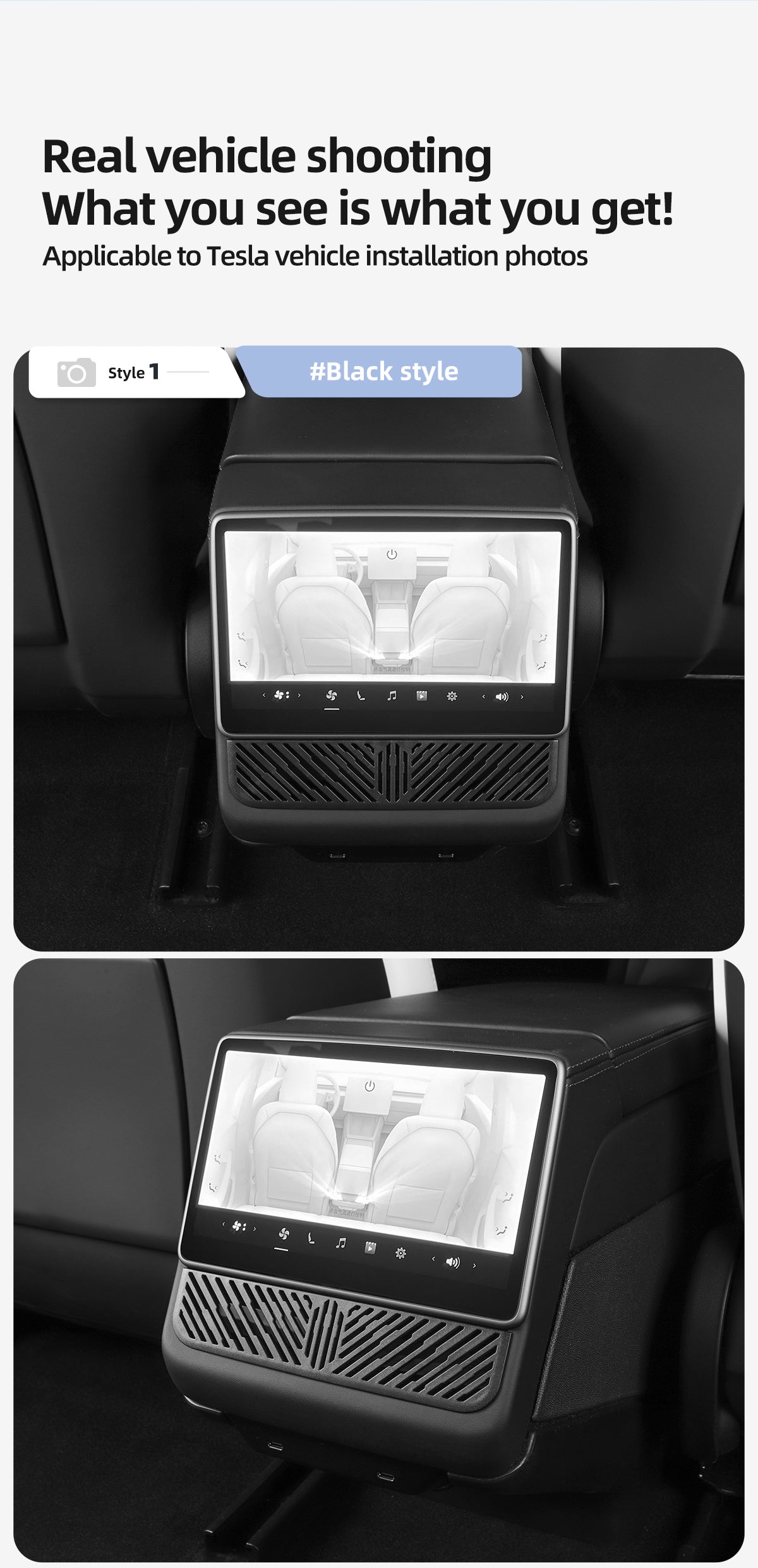 Rear Air Conditioning Outlet Mask For Tesla New Model 3+