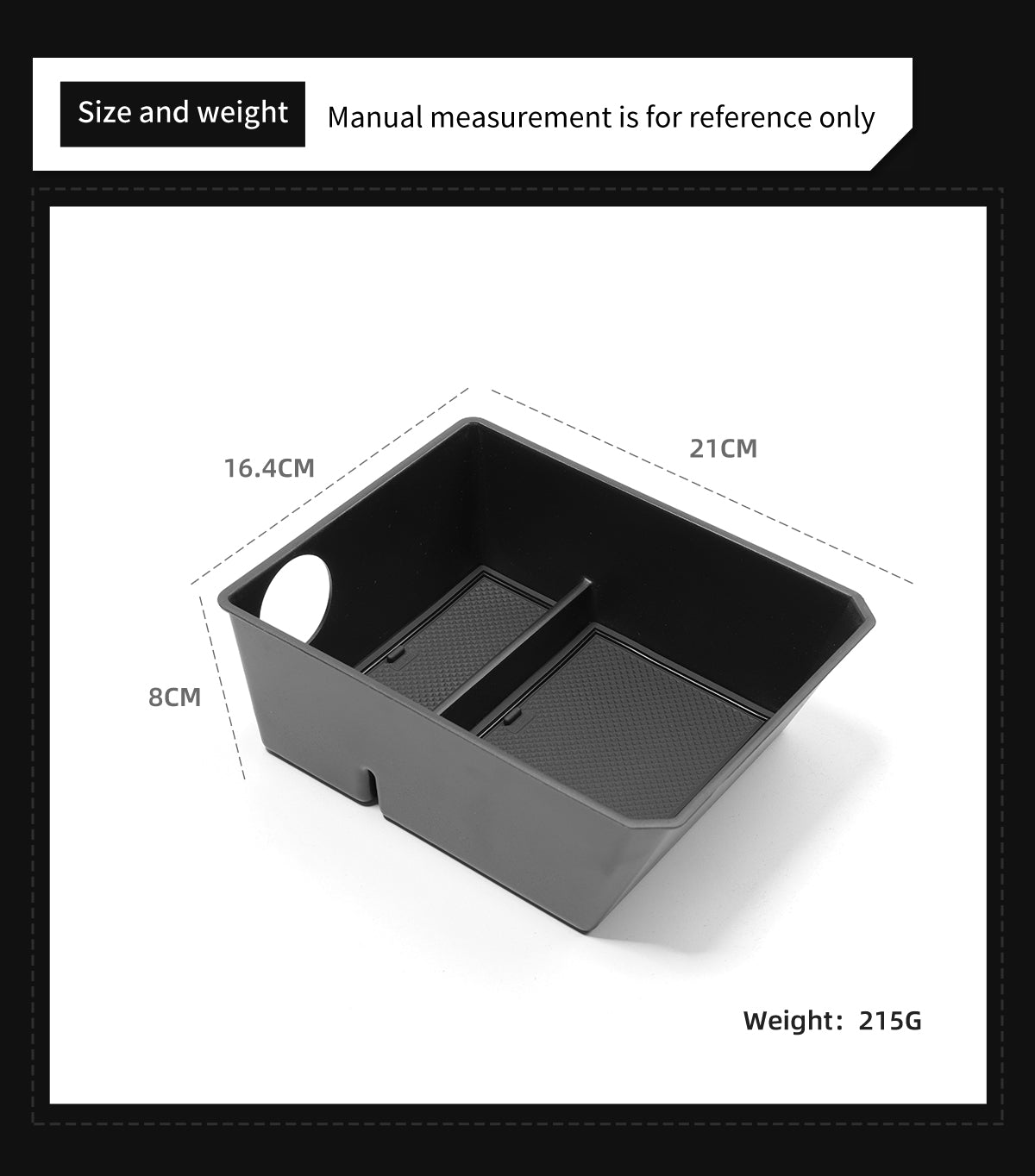 Lower Storage Box of Central Control For Tesla New Model 3