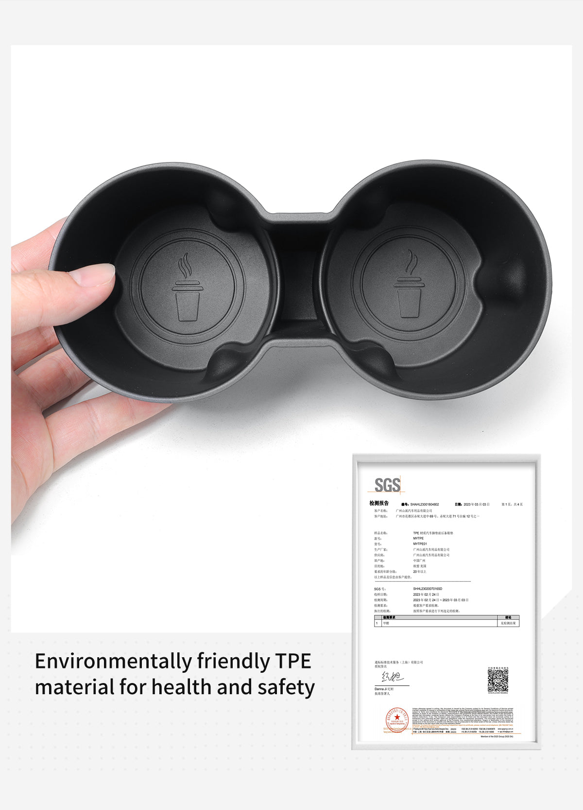 TPE Central Control Water Cup Cover For Tesla New Model 3