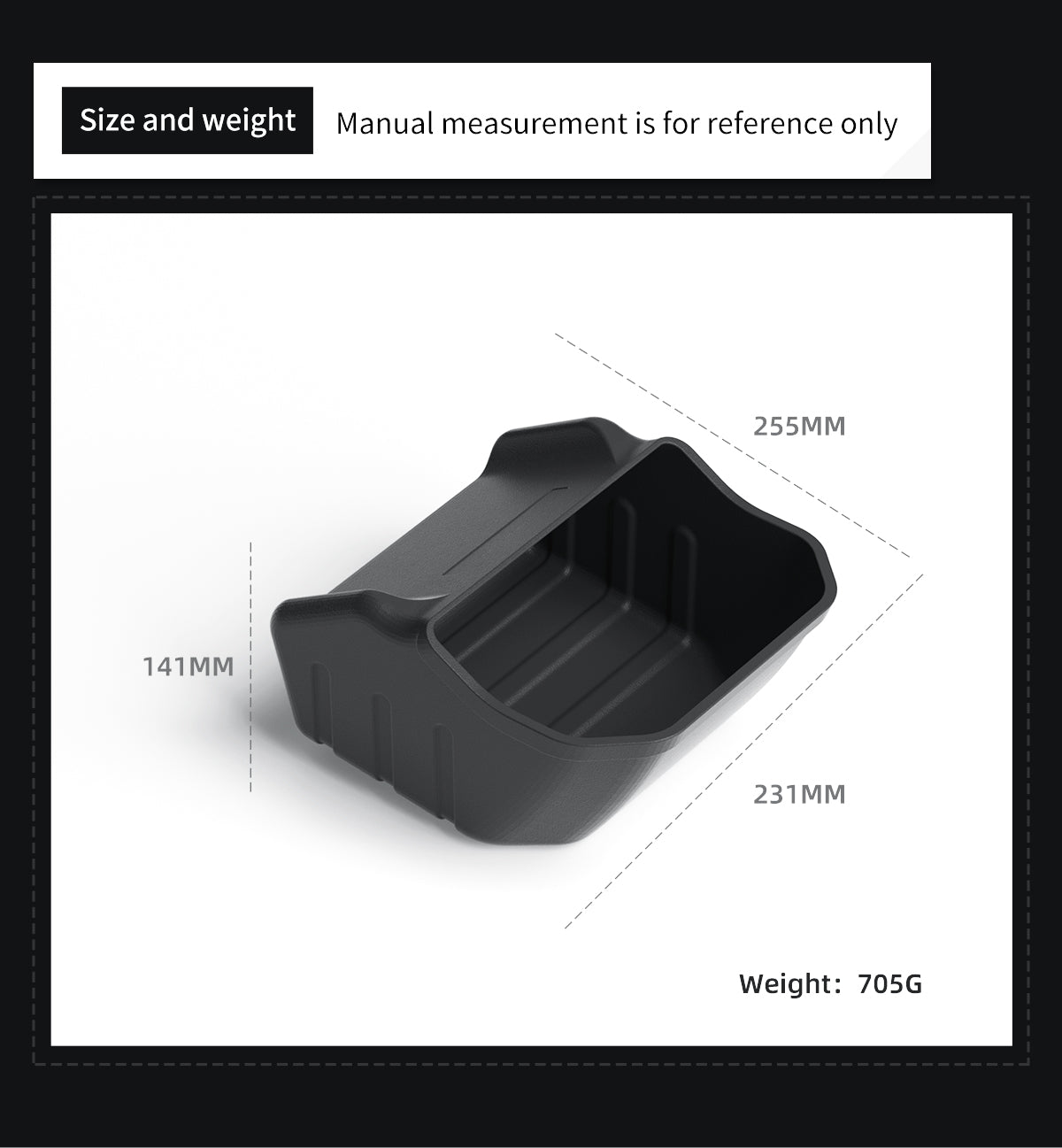 Rear Floor Silicone Storage Box For Tesla New Model 3