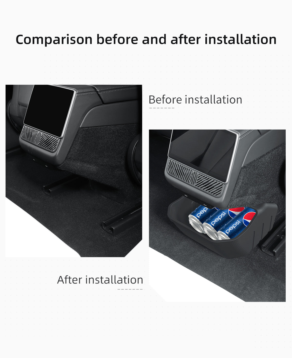 Rear Floor Silicone Storage Box For Tesla New Model 3