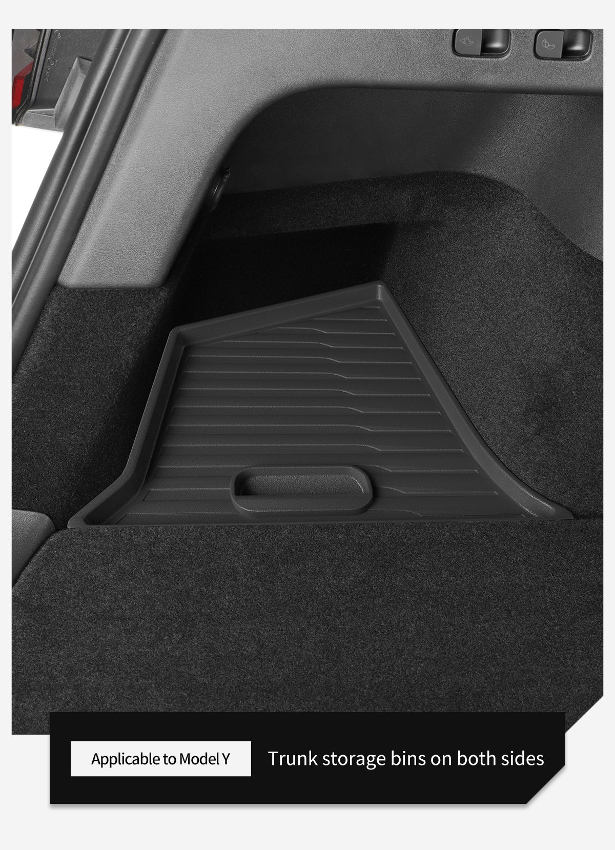 TPE Trunk Side Storage Bins For Tesla Model Y