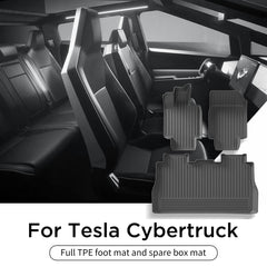 Full TPE Foot Mat and Spare Box Mat For Tesla Cybertruck