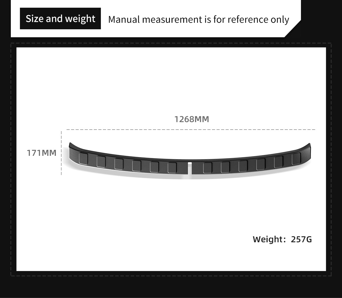 TPE Front Trunk Threshold Strip For Tesla Cybertruck