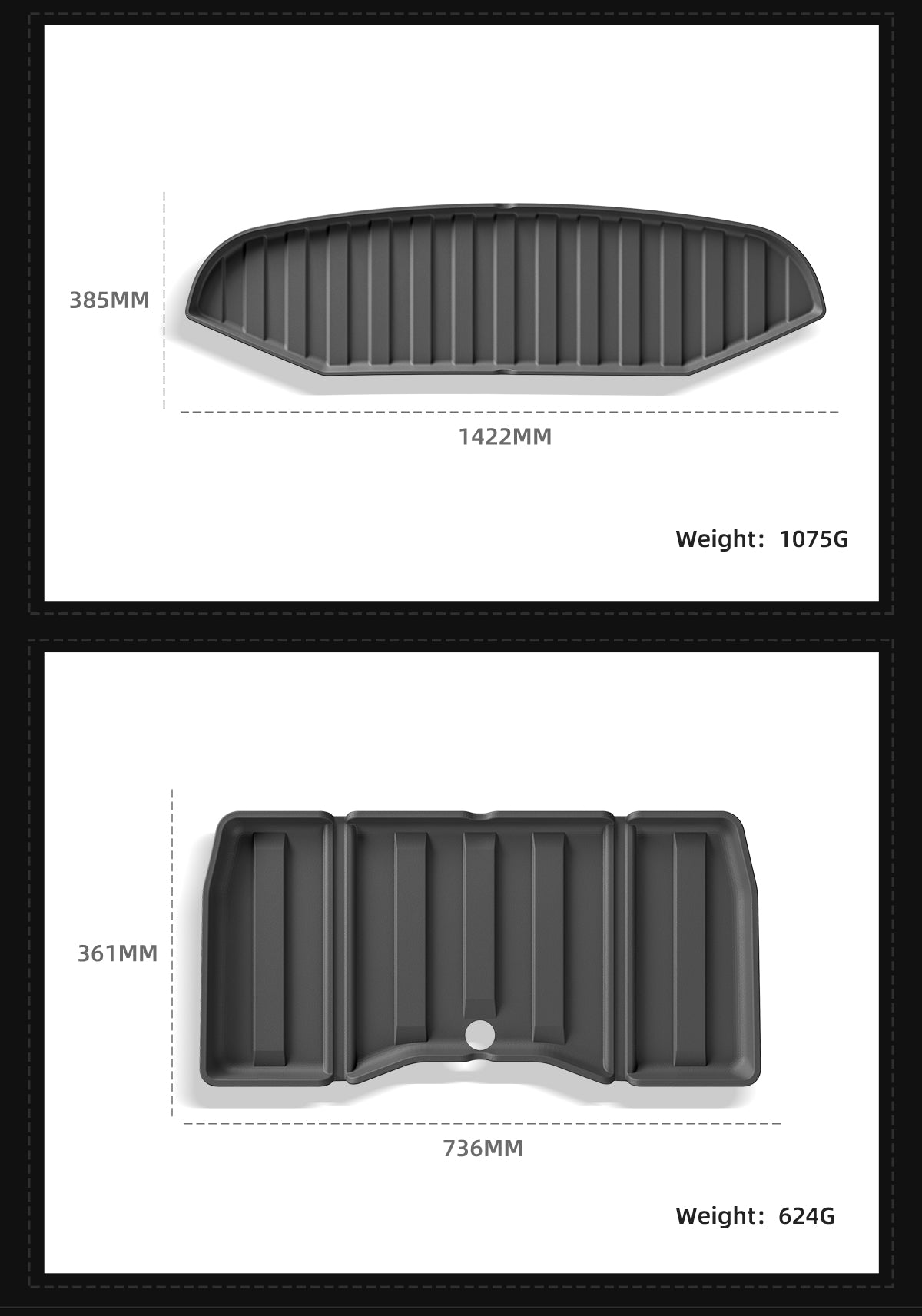 Full TPE Foot Mat and Spare Box Mat For Tesla Cybertruck