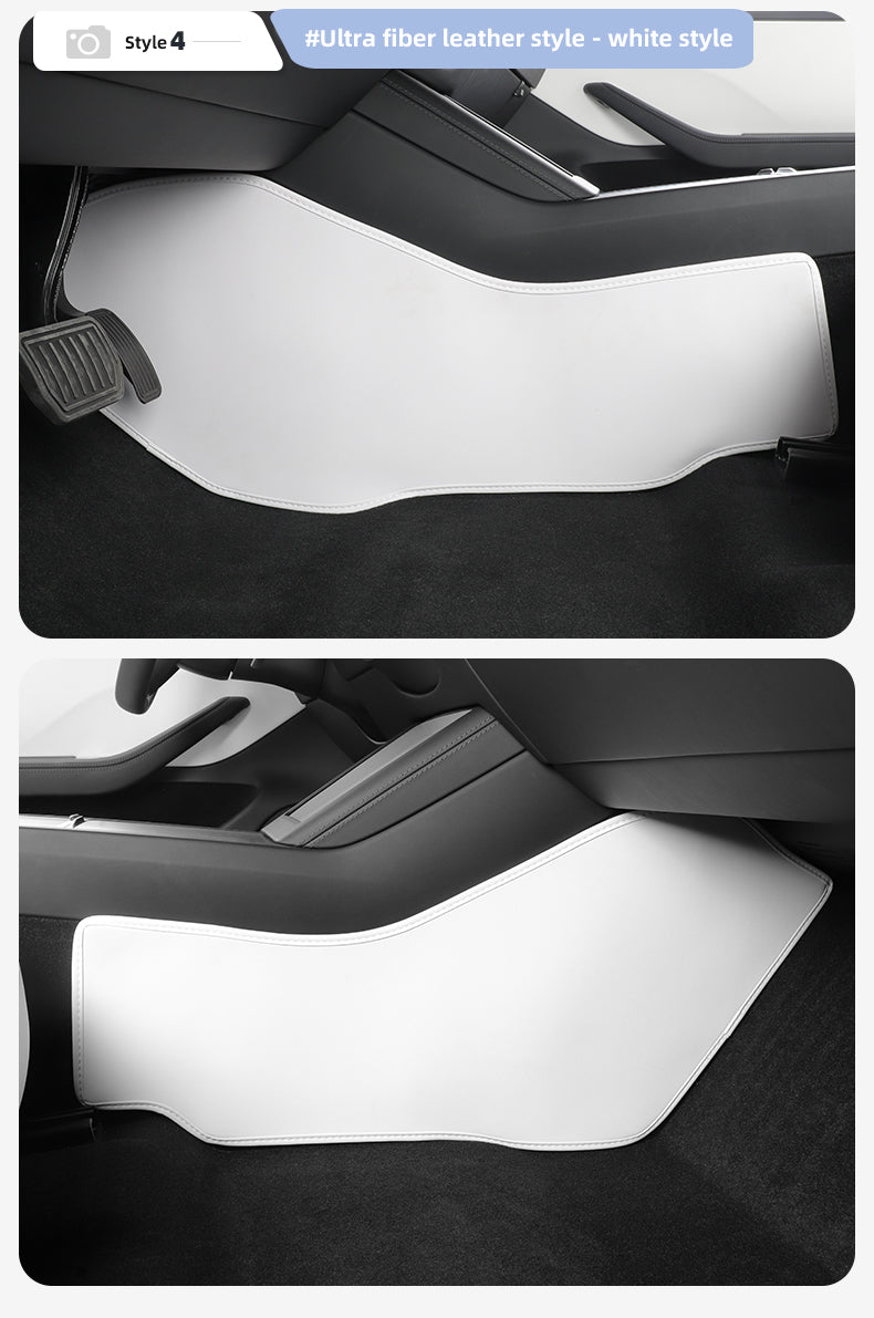 Super Fiber Leather Anti Kick Pads on Both Sides of The Center Console For Tesla New Model 3+