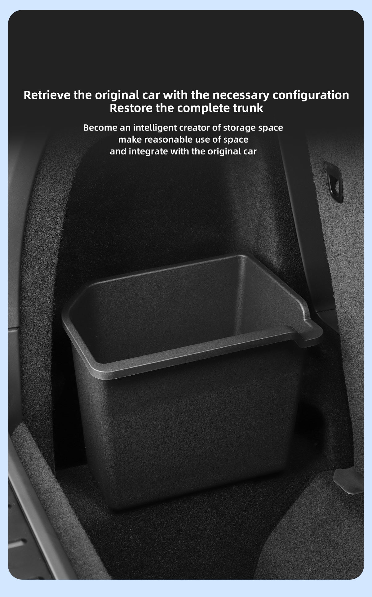 TPE Storage Bucket In Trunk For Tesla New ModelX/S