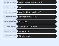 TPE Trunk Threshold Strip For Tesla New Model X/S