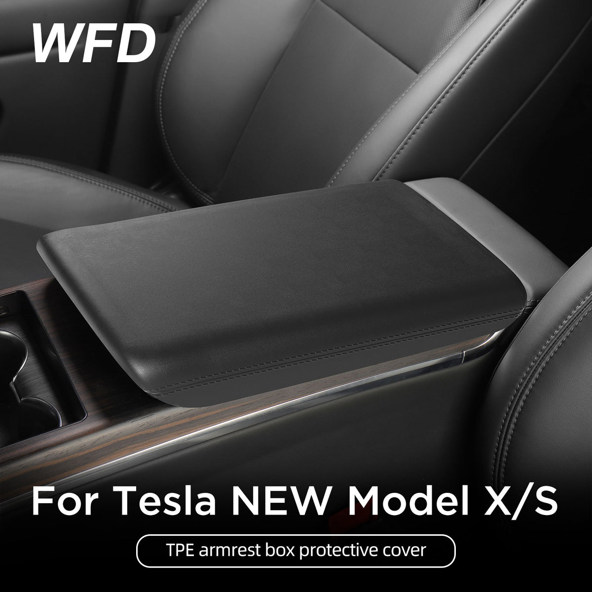 TPE Armrest Box Protective Cover For Tesla NEW ModelX/S