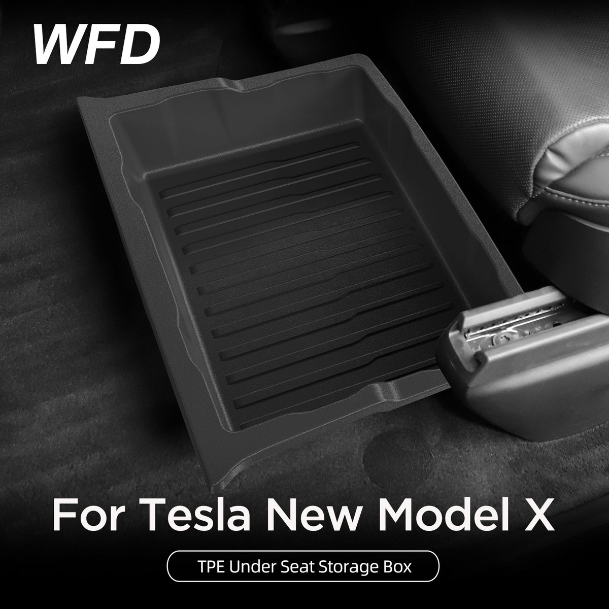 TPE Under Seat Storage Box For Tesla New Model X