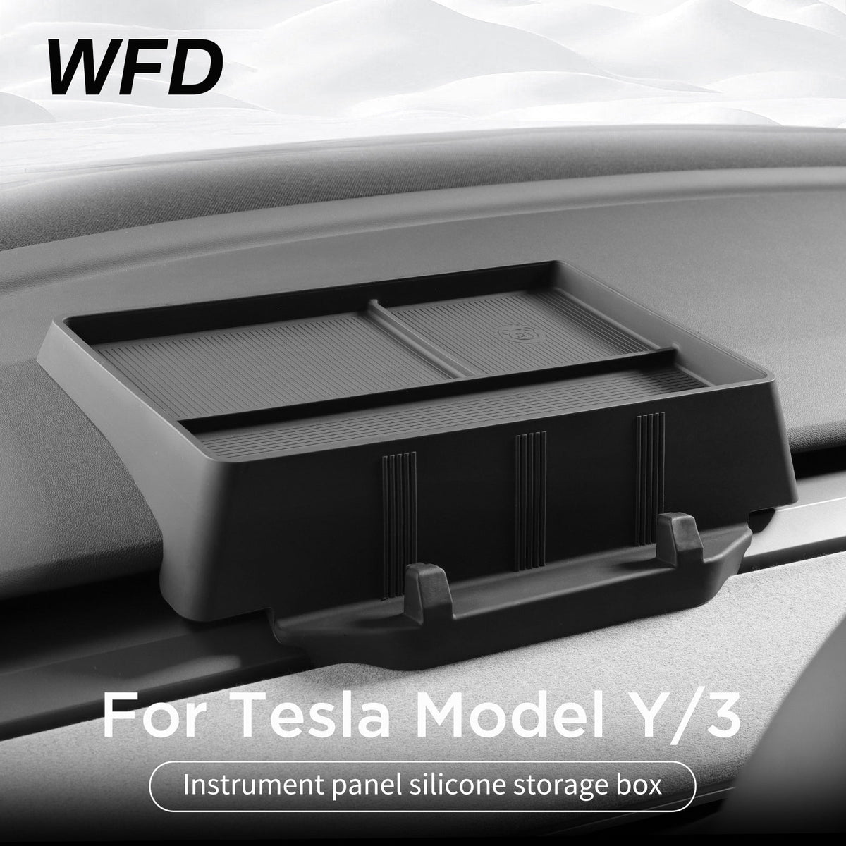 Lnstrument Panel Silicone Storage Box For Tesla Model Y/3