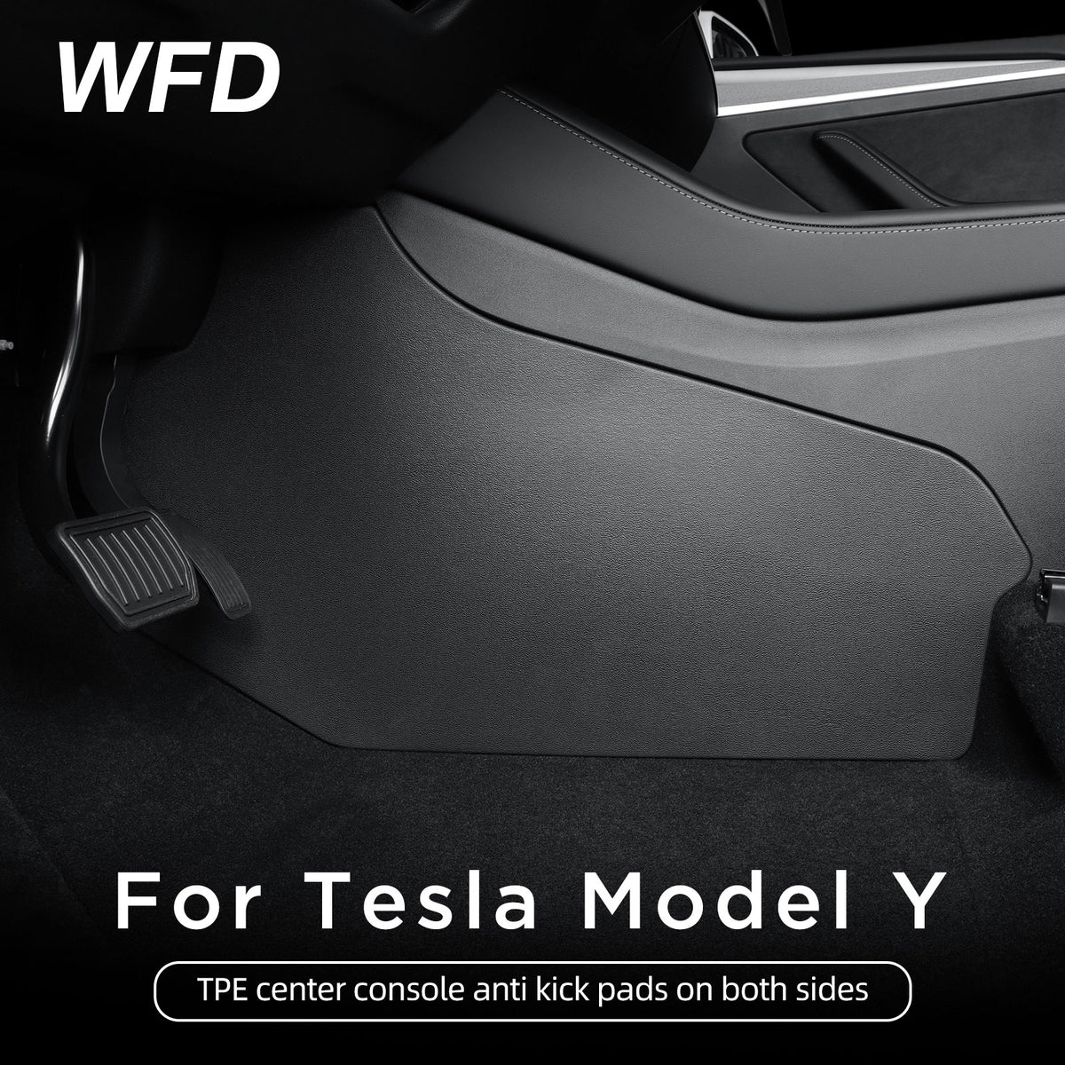 TPE Center Console Anti Kick Pads On Both Sides For Tesla Model Y