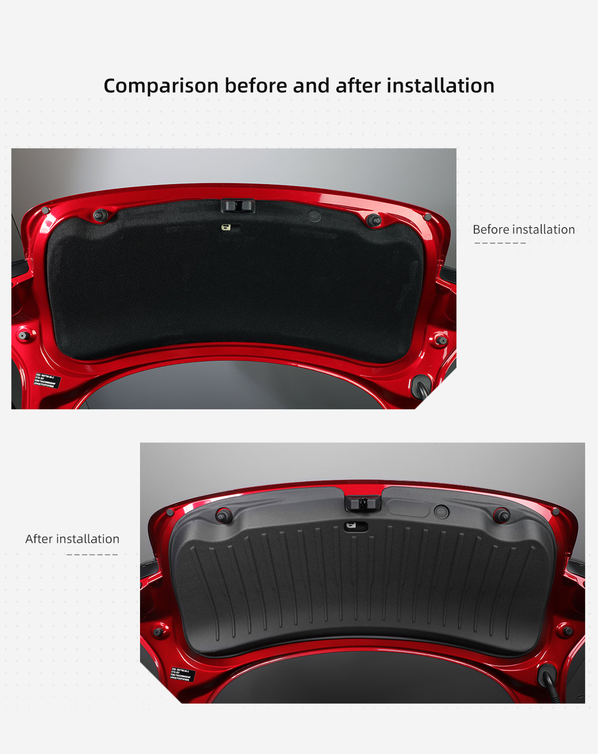 TPE trunk lid inner lining protective plate