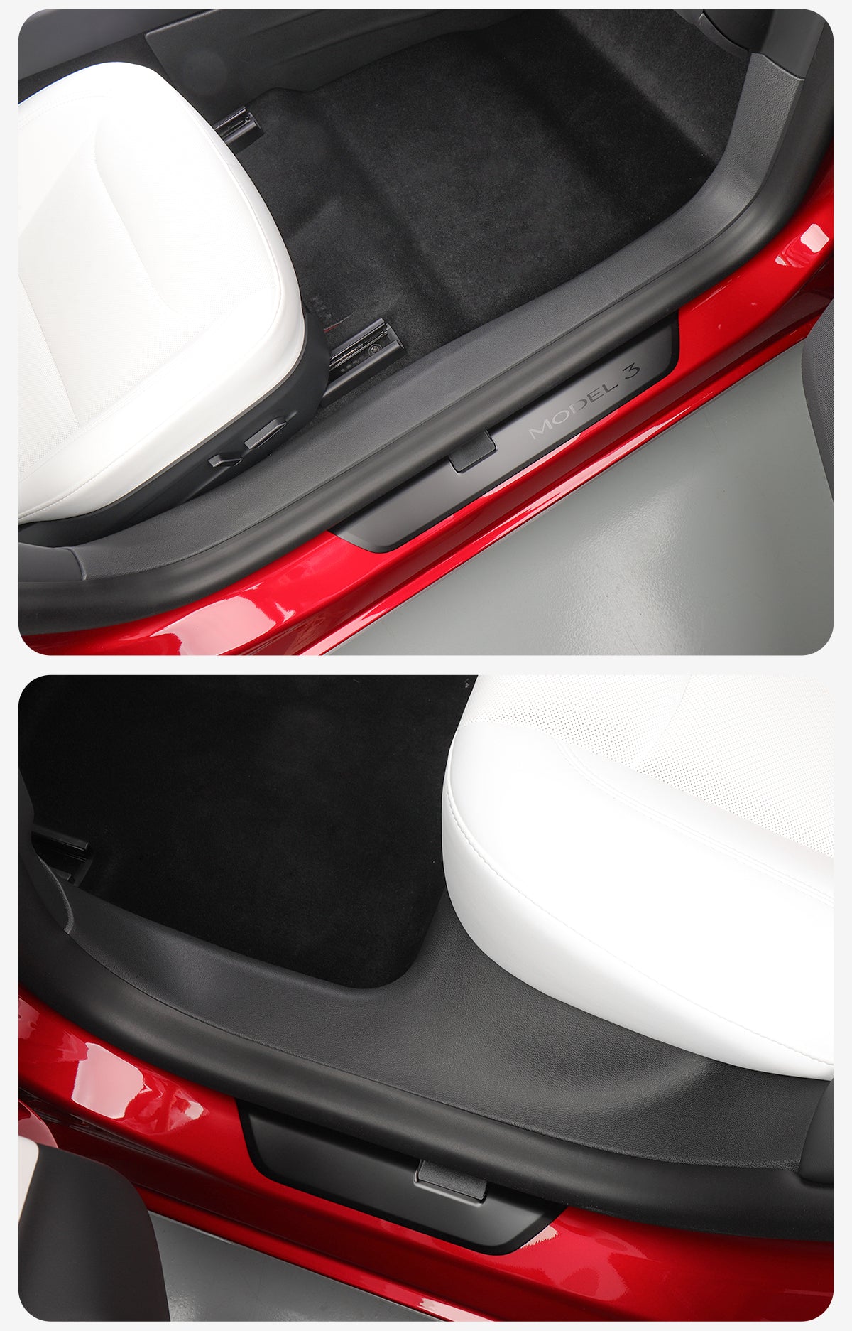 Front and rear inner door sills/center console sides/seat protective pads