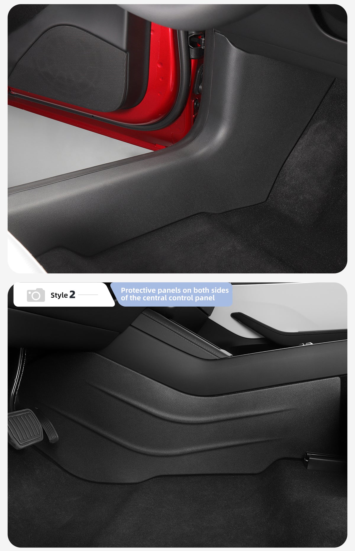 Front and rear inner door sills/center console sides/seat protective pads